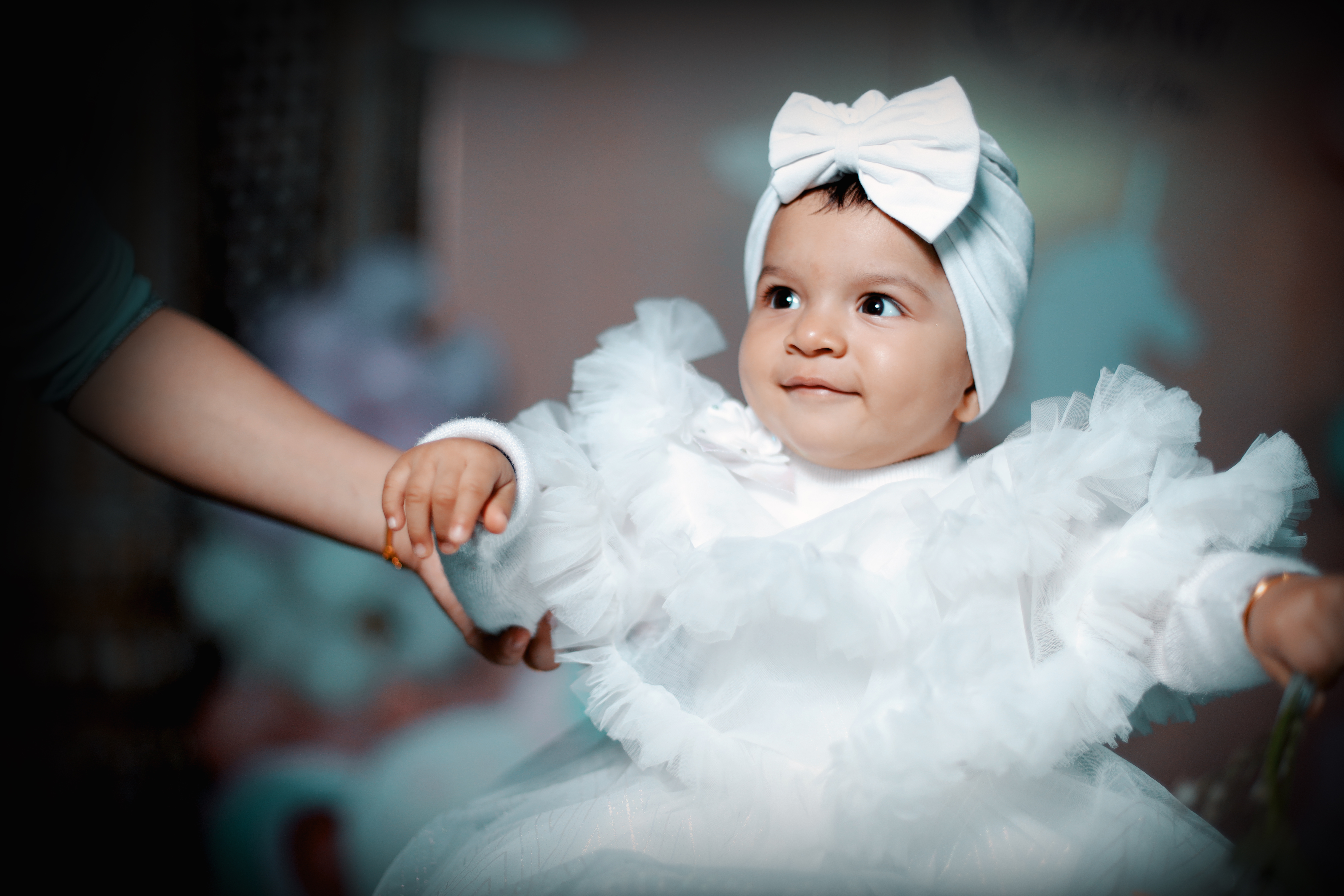 Adorable Baby Girl Candid Portrait